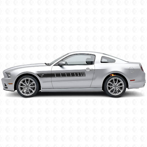 Paardenlogo Zijstrepen Vinyl Decal Kit voor Musclecar Musclecarmodel 2010-2014_1