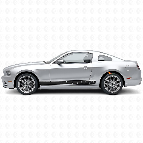 Vinyl Decal Kit met Geruite Zijklepstroken voor Musclecar 2010-2014_1