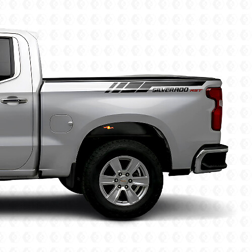 Silverado RST Achterzijstrepen Vinyl Decal Kit Voor Chevrolet Silverado 2019-2023_1