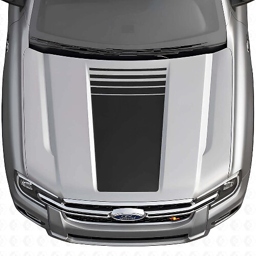 Midden Strobe Motorkap Strip Vinyl Decal Kit Voor Musclecar Ranger 2024-26