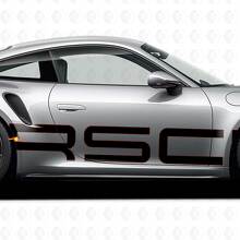 Porsche 911 Grote Zijkant Logo Decal Sticker met omlijning_2