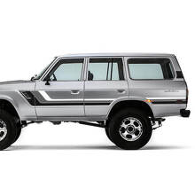 Vintage stijl zijstrepen vinyl decal kit voor Toyota Land Cruiser 1986_3