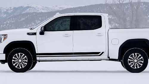 2 Rocker Panel Strepen Stickers Voor GMC GM Sierra 1500 AT4 Rocker Panel Strepen Stickers