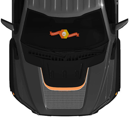 V8 Supercharger Motorkap Vinyl Decal voor Musclecar truck 2022+_1