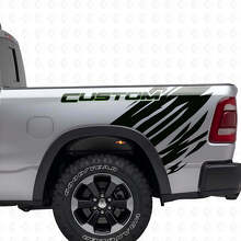 Aangepast Grunge Stijl Achter Zijkant Vinyl Decal Kit voor Dodge Ram_2