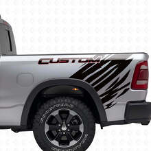Aangepast Grunge Stijl Achter Zijkant Vinyl Decal Kit voor Dodge Ram_4