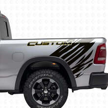 Aangepast Grunge Stijl Achter Zijkant Vinyl Decal Kit voor Dodge Ram_6