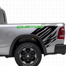 Custom Lettering Grunge Stijl Achterzijde Vinyl Decal Kit voor Dodge Ram_2