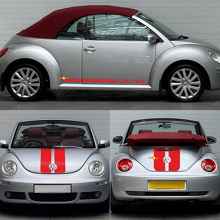 Dune Style Dubbele Strepen Motorkap Kofferbak Zij Vinyl Stickers Set voor Volkswagen Beetle Cabriolet_2