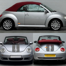 Dune Style Dubbele Strepen Motorkap Kofferbak Zij Vinyl Stickers Set voor Volkswagen Beetle Cabriolet_3