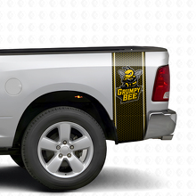 Grumpy Bee Honeycomb Bed Side Stripe Stickers voor Dodge Ram 1500 2500_2