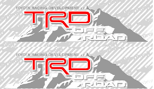TRD Off Road Mountain Style Zijkant Vinyl Decal Kit voor Toyota Auto's