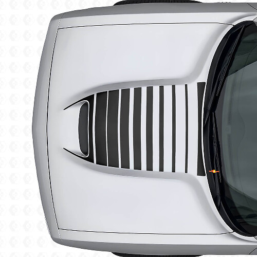 Strobe Motorkapventilatielinten Vinylsticker voor Dodge Challenger 2015+_1