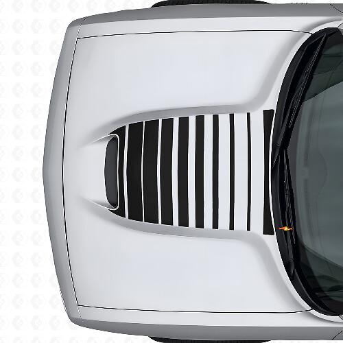 Strobe motorkapstrepen vinyl decal voor Dodge Challenger 2015+