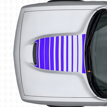Strobe motorkapstrepen vinyl decal voor Dodge Challenger 2015+_2