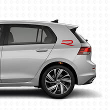 R Logo Achterzijde Vinyl Decal Kit voor Volkswagen Golf R MK8 2023_4