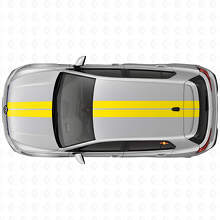 Dubbele Race Motorkap- & Dakstrepen Vinyl Decal Kit voor Volkswagen Golf R MK8 2023_6