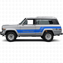 Cherokee Chief zijstrepen vinylstickerset voor Jeep Cherokee 1979_2
