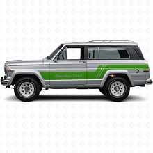 Cherokee Chief zijstrepen vinylstickerset voor Jeep Cherokee 1979_3