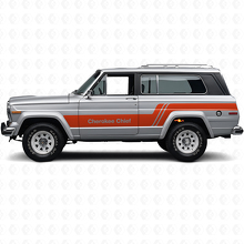 Cherokee Chief zijstrepen vinylstickerset voor Jeep Cherokee 1979_4