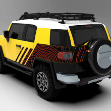 Topografische kaart motorkap en zijvinyl decal kit voor Toyota FJ Cruiser_6