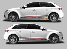 A3 Sport Techno Style Zijstrepen Vinyl Decal Kit voor Audi A3 Sportback_2
