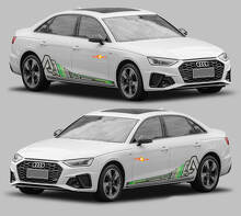 A4-stijl Rocker Panel Strepen Vinyl Decal Kit voor Audi A4_3