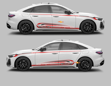 A5 Techno Style Zij- en Sierlijst Vinyl Decal Kit voor Audi A5_3