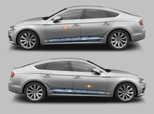 Sportback Techno Style dorpelstroken vinyl sticker set voor Audi A5_2