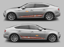 Sportback Techno Style dorpelstroken vinyl sticker set voor Audi A5_3