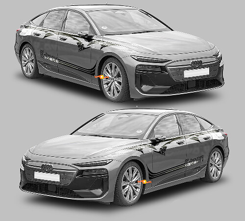 Tribal Style Zijstripes Vinyl Decal Kit voor Audi A6 Sportback E-Tron