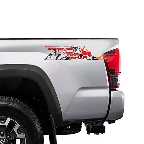 TRD Off Road Mountain Deer Side Vinyl Stickers voor Toyota Trucks