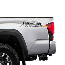 2 TOYOTA TRD OFF Mountain DEER TRD racing development zijvinylsticker met decal.
 2