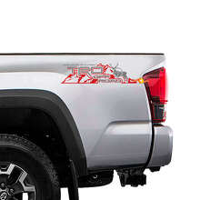 TRD Off Road Mountain Deer Bed Side Vinyl Stickers Set voor Toyota Trucks_3