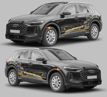 Interwoven Techno Stijl Zijstrepen Vinyl Sticker Kit voor Audi Q5_2
