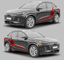 Techno Style Zijkant Strepen Vinyl Decal Kit voor Audi Q6 E-Tron_3