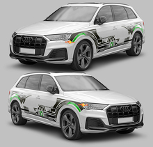 Techno grafische stijl zijstrepen vinyl sticker set voor Audi Q7_2