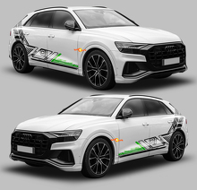Techno grafische stijl zijstrepen vinyl decal kit voor Audi Q8_3
