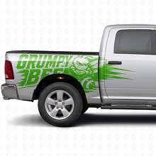 Grumpy Bee Splash Style Zijkant Vinyl Decal Kit voor Dodge Ram Truck_6