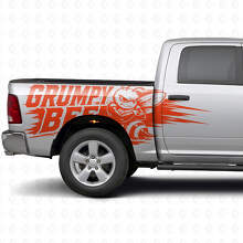 Grumpy Bee Splash Style Zijkant Vinyl Decal Kit voor Dodge Ram Truck_8