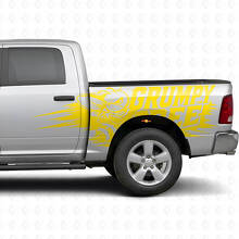 Grumpy Bee Splash Style Zijkant Vinyl Decal Kit voor Dodge Ram Truck_9