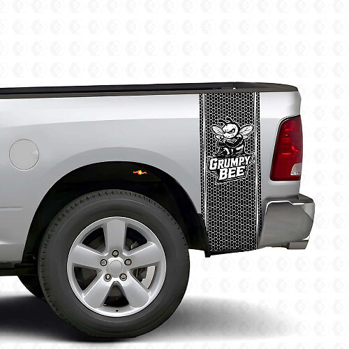 Grumpy Bee Honingraatstijl Bedrand Vinyl Decal Kit voor Dodge Ram Truck