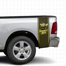 Grumpy Bee Honingraatstijl Bedrand Vinyl Decal Kit voor Dodge Ram Truck_5