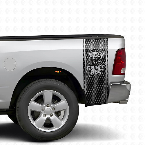 Grumpy Bee Honeycomb Stijl Bedrijfswagen Strepen Vinyl Decal Kit voor Dodge Ram Truck_1