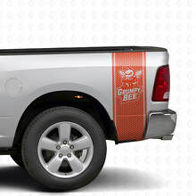 Grumpy Bee Honeycomb Stijl Bedrijfswagen Strepen Vinyl Decal Kit voor Dodge Ram Truck_2