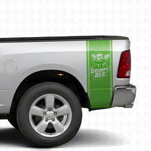 Grumpy Bee Honeycomb Stijl Bedrijfswagen Strepen Vinyl Decal Kit voor Dodge Ram Truck_3