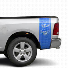 Grumpy Bee Honeycomb Stijl Bedrijfswagen Strepen Vinyl Decal Kit voor Dodge Ram Truck_4