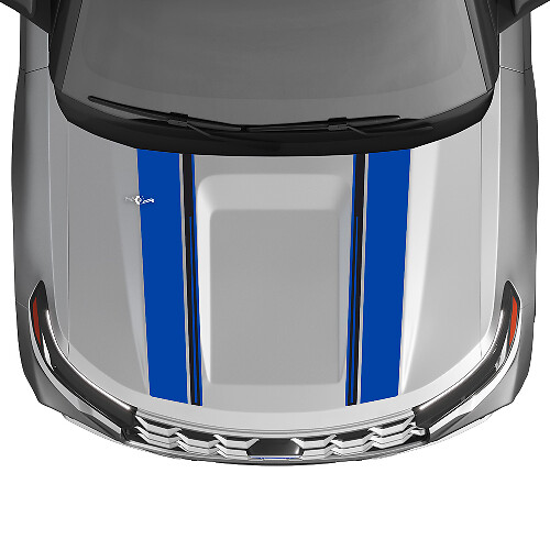 Dubbele Motorkap Strepen Vinyl Decal Kit voor Musclecar Explorer ST 2020-26
