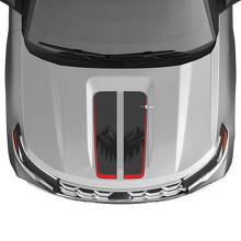 Dubbele Mountain Center Motorkap Strepen Vinyl Decal Kit voor Musclecar Explorer ST 2020-26_3