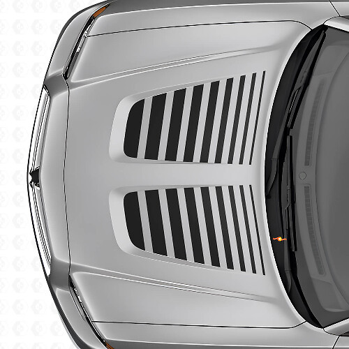 Dubbele Stroboscoop Motorkap Strepen Vinyl Decal Set voor Dodge Charger